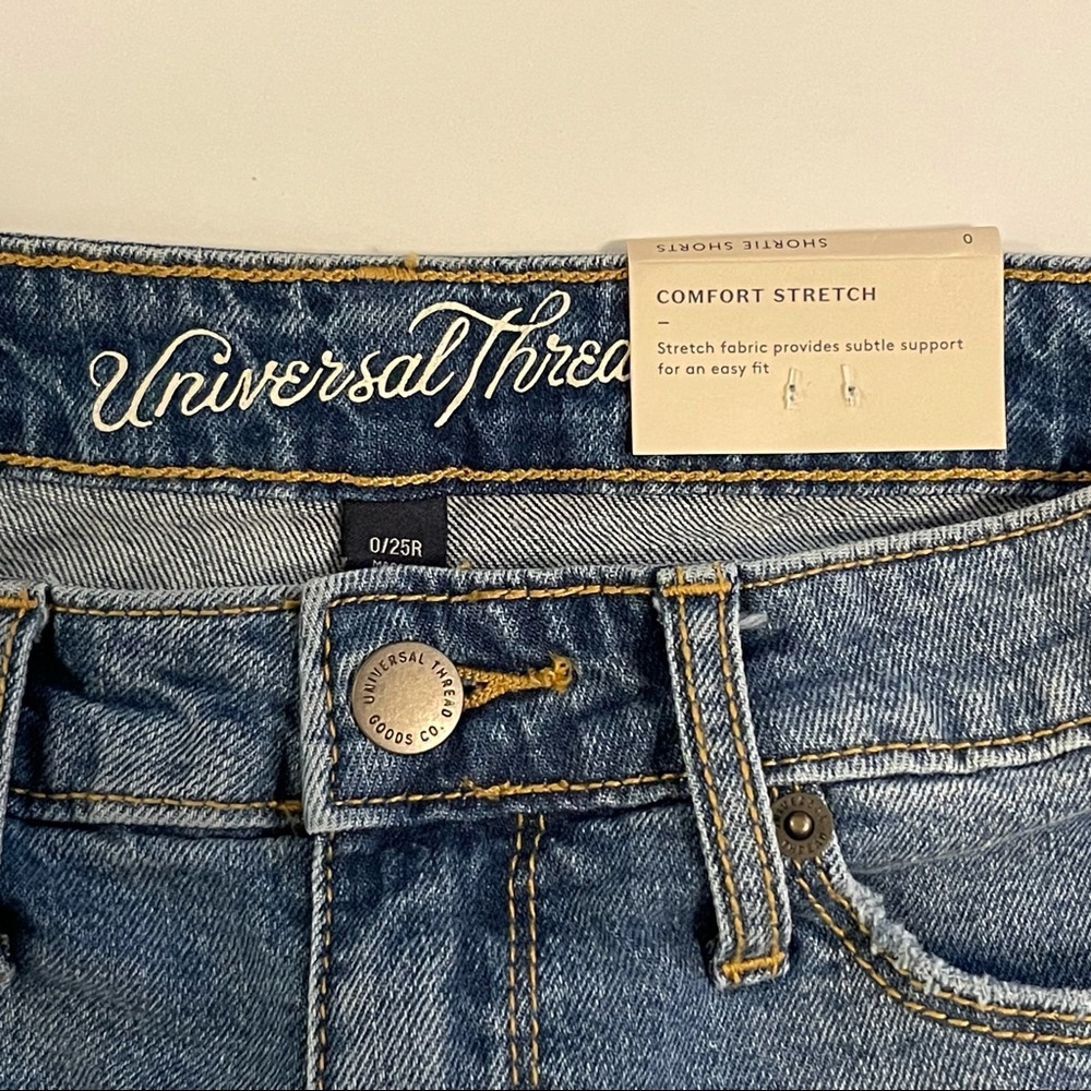 Universal Thread High Rise Distressed Shorts, 0 - Picture 3 of 4